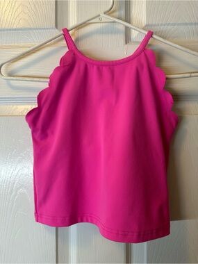 Scallop Edge Pink Girl Tank Top/Skort